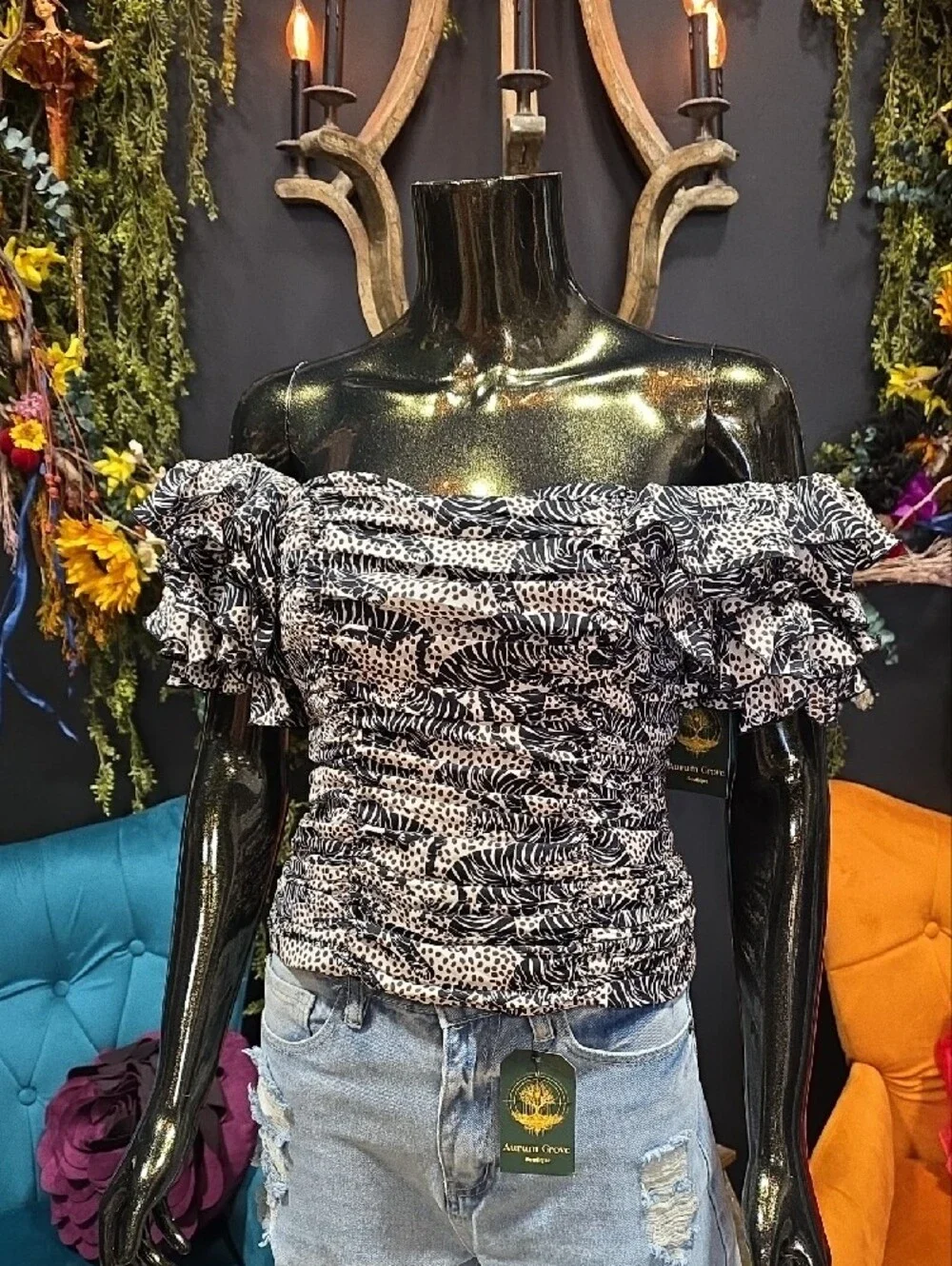 Zara top black